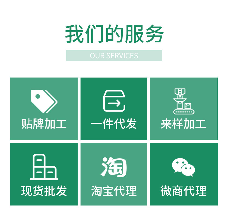 公司產(chǎn)品支持貼牌代工，一件代發(fā)等服務。